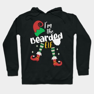 Funny I'm The Bearded Elf Christmas Xmas Matching Family Hoodie